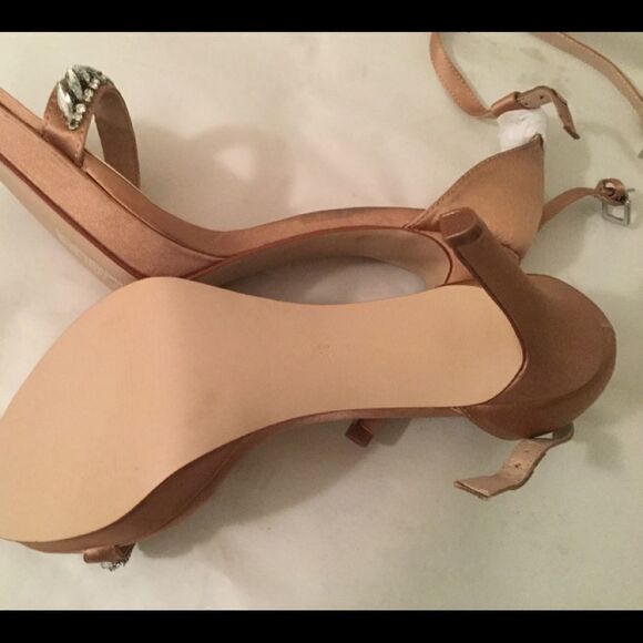 New H&M Satin Strappy Sandals Stiletto Heels - Picture 8 of 12